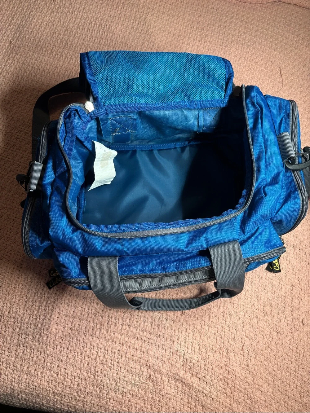 Cabela's Men's Blue and Gray Catch All Gear Bag Crossbody Shoulder Bag Duffle